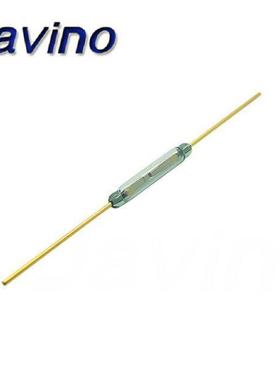 10PCS Reed Switch 2 *14mm Magnetic Control Switch Green Glas