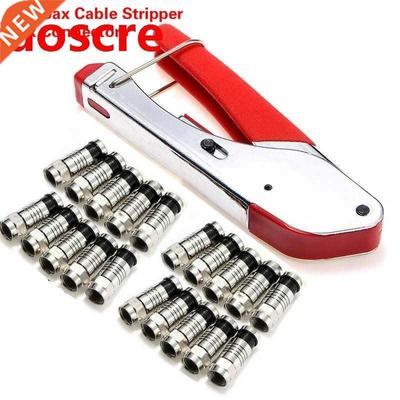 Coaxial Cable Manual Crimping Tool Set Kit F-Type Compressio