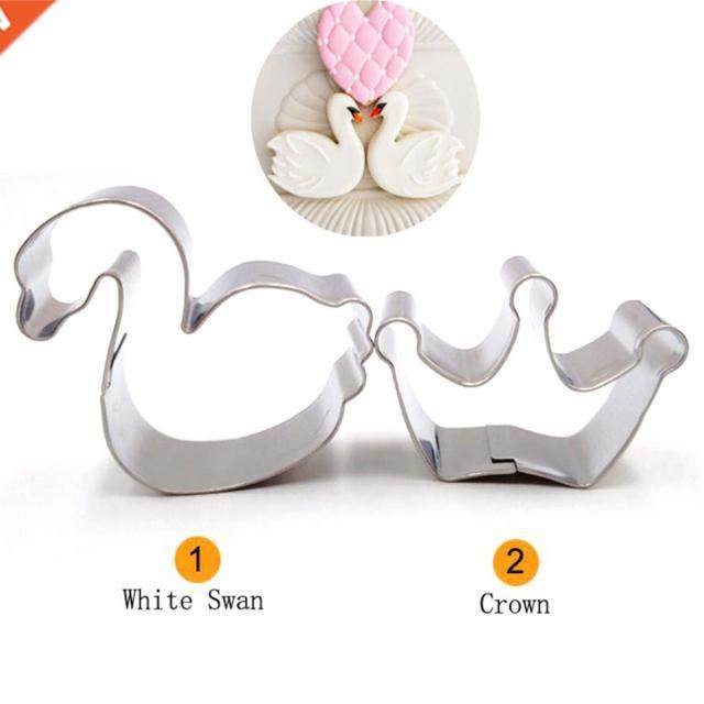 2pcs/set Stainless Steel Cookie Cutter Roantic Princess Cro