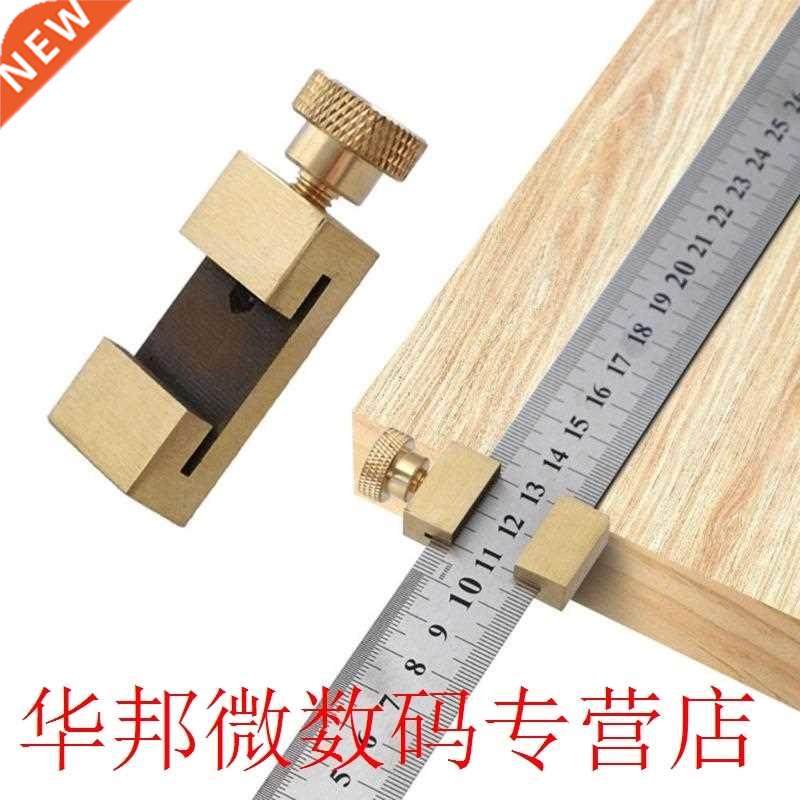 30cm Steel Ruler Woodworking Angle Scriber Brass Locator Pos