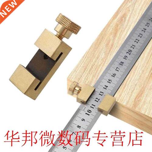 30cm Steel Ruler Woodworking Angle Scriber Brass Locator Pos