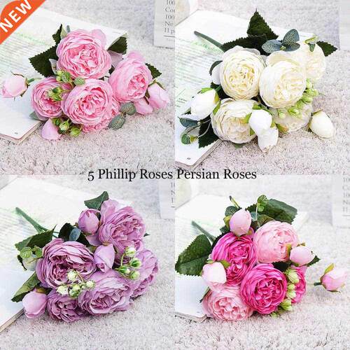 2021 Beautiful Rose Peony Artificial Silk Flowers Small bouq
