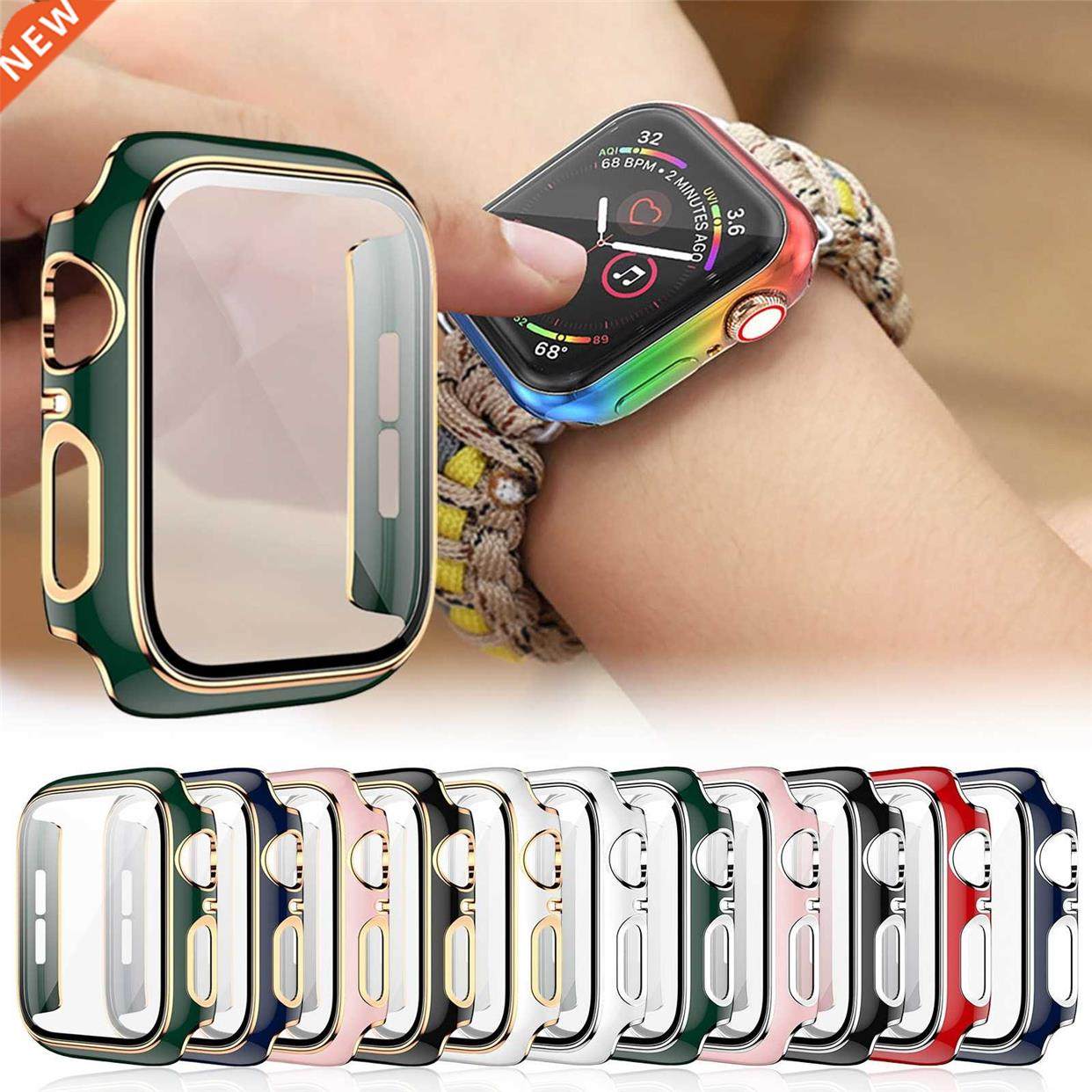 for iwatch 6 tempered glass case for iwatch 6 38mm 40mm 42mm