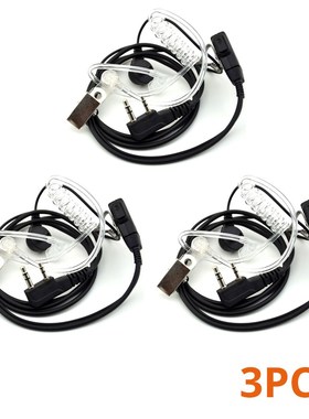 2PCS Walkie Talkie Earphone Air Acoustic Tube Earpiece  Radi