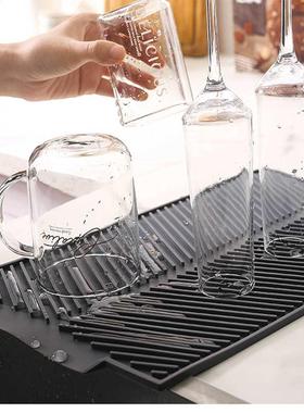 Silicone Square Dish Drying Mat Heat Resistant Draining Tabl
