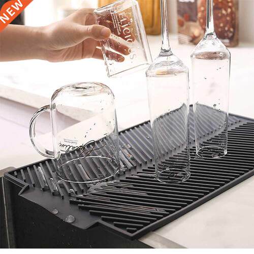 Silicone Square Dish Drying Mat Heat Resistant Draining Tabl