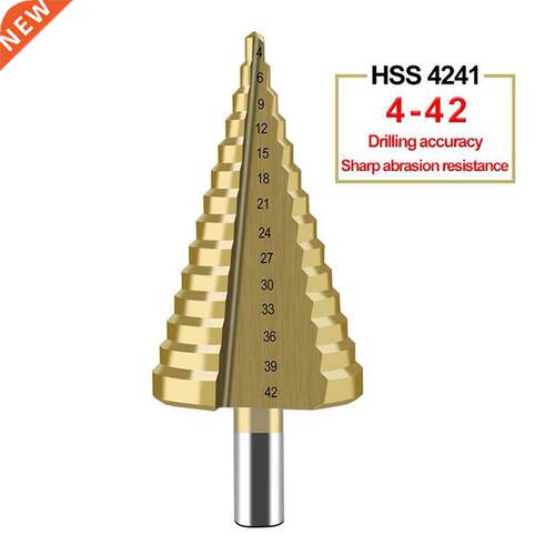 4-42mm HSS Titanium Coated Step Drill Bit Straight Groove 14