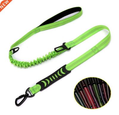 PETruler Pet Leash Dual Handle And Car Safety Buckle, Thick