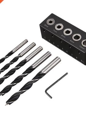 Wood Doweling Jig Straight Angle Guide Pocket Hole Jig Kit H