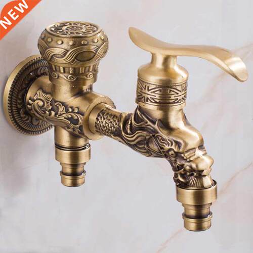 G1/2'' Faucet Antique Copper Dragon Carved Washing M