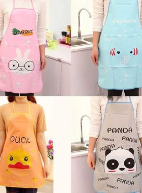 Lovely Cartoon Apron Sleeveless Waterproof Anti-oil Aprons K