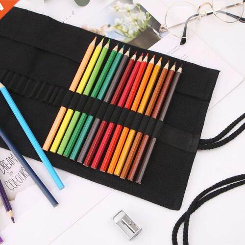 Black Color School Pencil Case Roller 12/24/6/48/72 Holes C