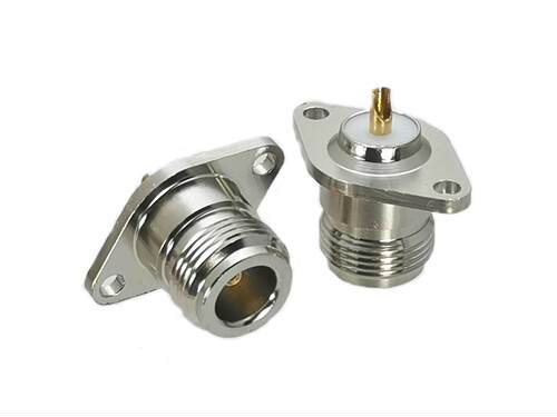 10Pcs N Female Jack 2-holes Flange Solder Pannel mount RF Ad