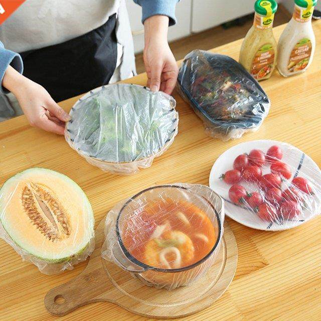 100Pcs Disposable Bowl Cover Plastic Wrap Cover Fresh Food S