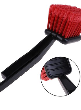 New 1pc Car Wheel Brush Tire Cleaner with Red Bristle + Blac