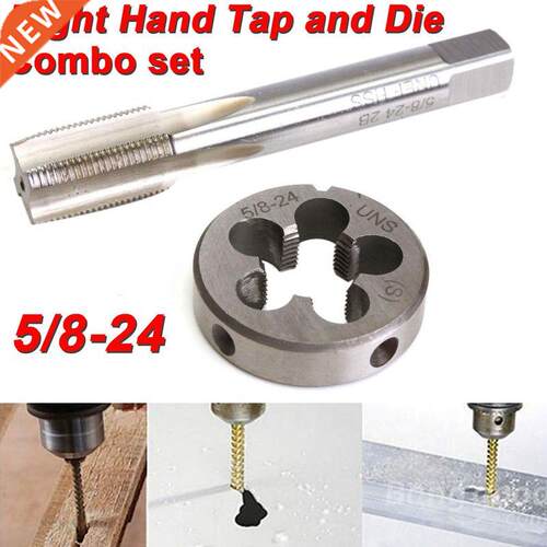 5/8-24 UNEF Hand Tap  Round Die Set Alloy Steel Right Hand