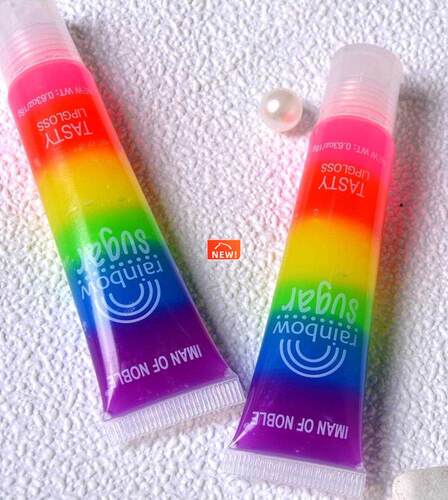 Rainbow Sugar Tasty Lip gloss Transparent Scented Lip Gloss