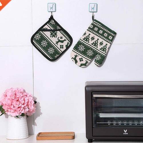 1pair New Xmas Christmas Insulation Gloves Insulation Pad Ch