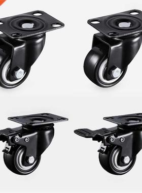 4pcs 1.5 inches 41mm Heavy Duty 180kg Black Swivel Castor Wh