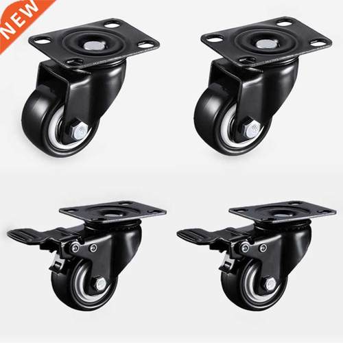 4pcs 1.5 inches 41mm Heavy Duty 180kg Black Swivel Castor Wh