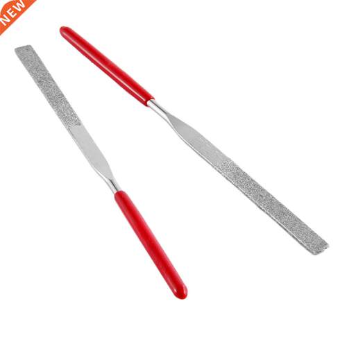 10Pcs 3mm x 140mm Flat Diamond Needle File Cutting Repair Ha