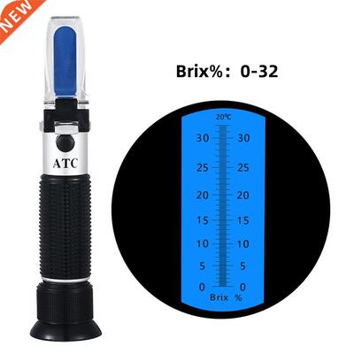 Brix Refractometer 0~32% RHB-32ATC Optical Sugar Food Bevera
