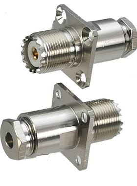 1pcs UHF SO239 Female Jack 4 Holes Flange Connector Clamp RG