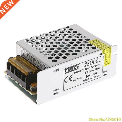 AC 100-260V To DC 5V 3A 15W Switch Power Supply Driver Adapt
