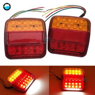 1 Pair 12V 26 LED Trailer Tail Light Left and Right Tailligh