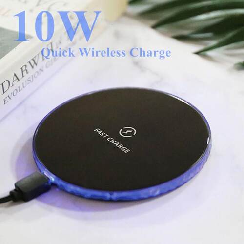 Qi Wireless Charger Pad 10W Fast Charging for Ssung S20 S