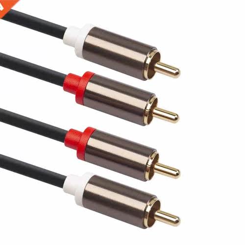 Aluminum Alloy Shell Copper Conductor Gold-plated Head 2rca