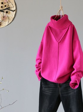2021 Winter New Turtleneck Women Sweaters And Pullovers Soli