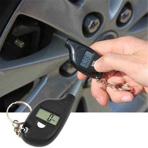 Keychain Style Tire Gauge Digital Lcd Display Car Air Pressu