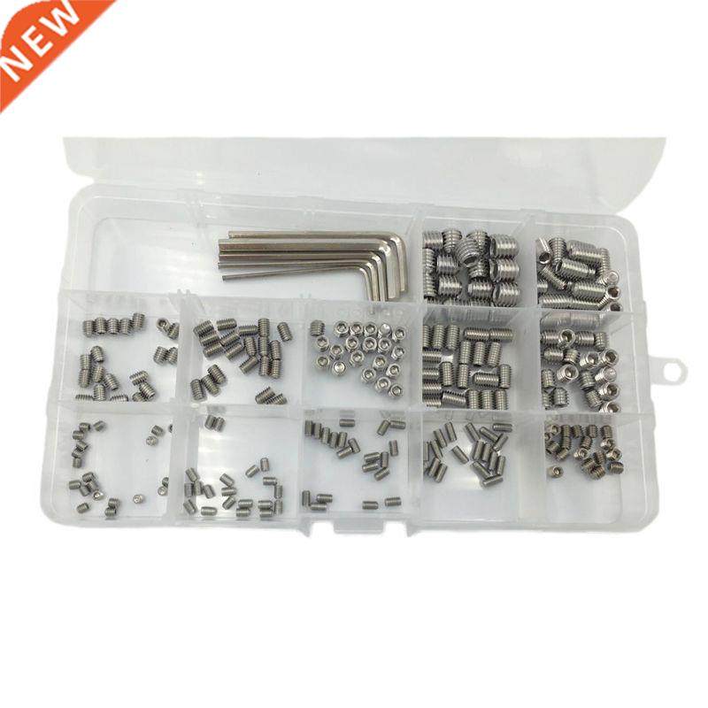 240pcs M3 M4 M5 M6 M8 Metric Hex Socket Set Screw Assortment