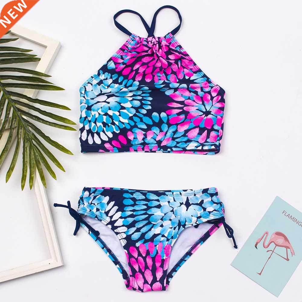 Flower Prnt Grls Swmsut Swmwear Colorful Kds Bkns S