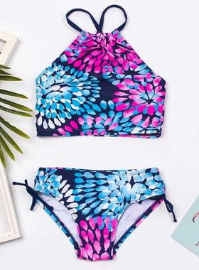 Flower Prnt Grls Swmsut Swmwear Colorful Kds Bkns S