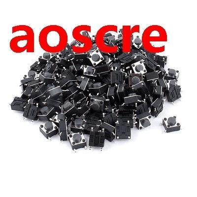 100 Pcs SMD 4pin Momentary Push Button Tactile Tact Switches