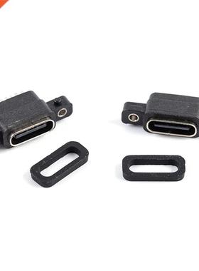 2/4Pc USB 3.1 Type-C 6 Pin Female Socket SMD DIP Connector W