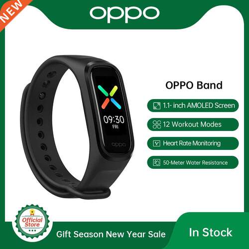 Global Version OPPO Band Black Strap AMOLED Screen Fitness W