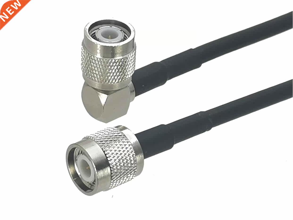 1Pcs RG58 TNC Male plug to TNC Male Plug Right angle Connect