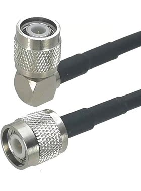1Pcs RG58 TNC Male plug to TNC Male Plug Right angle Connect