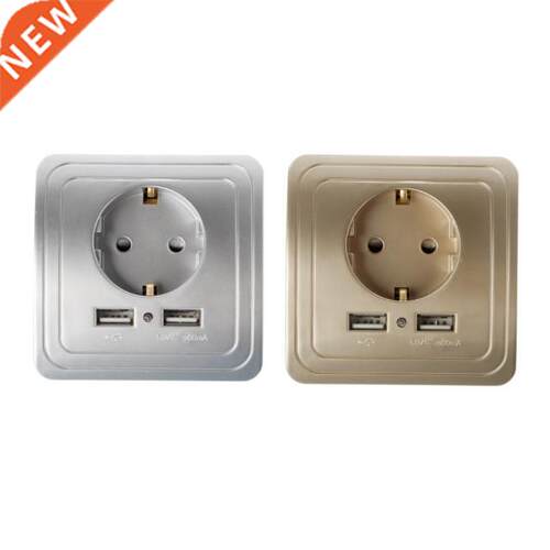 5V 2A Dual USB Wall Charger Adapter EU Plug Wall Socket LED