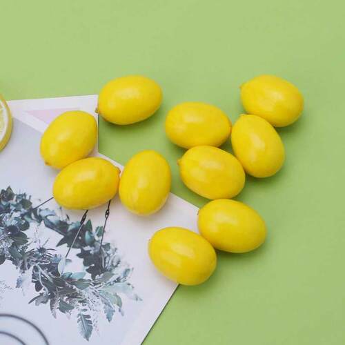 20pcs Lifelike Simulation Artificial Lemon Fake Fruit Disply