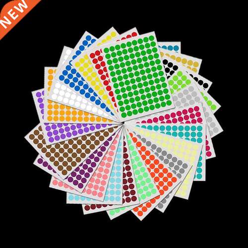 6mm Tiny Round Circle Polka Dots Sticker 120 Pcs Small Seal