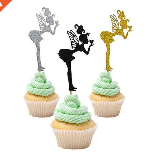 pcs/set Angel Cake Topper Fairy Cake Topper Glitter Paper C