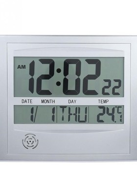 Indoor Clock Alarm Calendar Thermometer Tool With English s