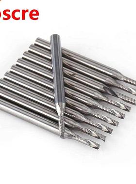 10pcs 1/8		 Shank Single Flute End Mill Tungsten Carbi