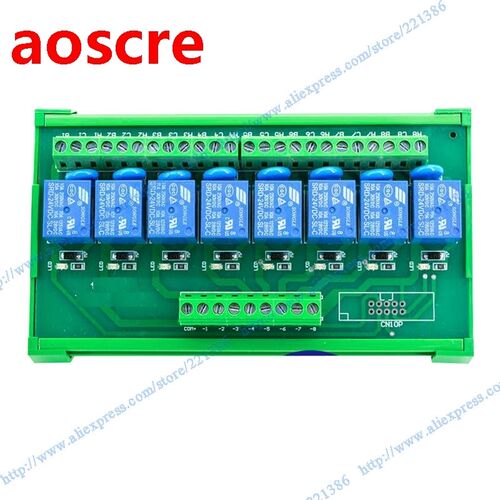 8 channels 3V 10A DIN rail mount Relay Module driver board o