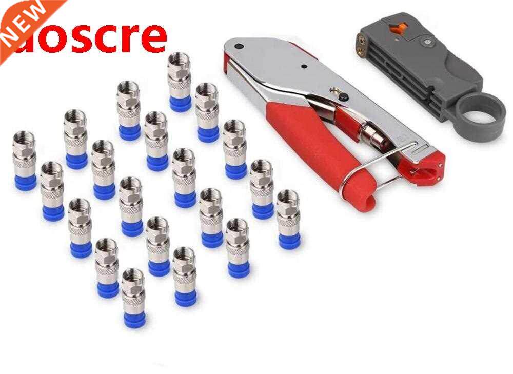 Coaxial Cable Manual Crimping Tool Set Kit For F-Type Connec