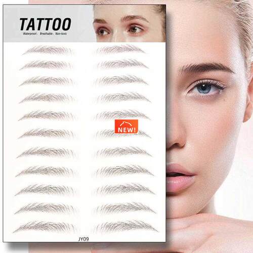 6D eyebrow sticker bionic eyebrow semi-permanent water trans